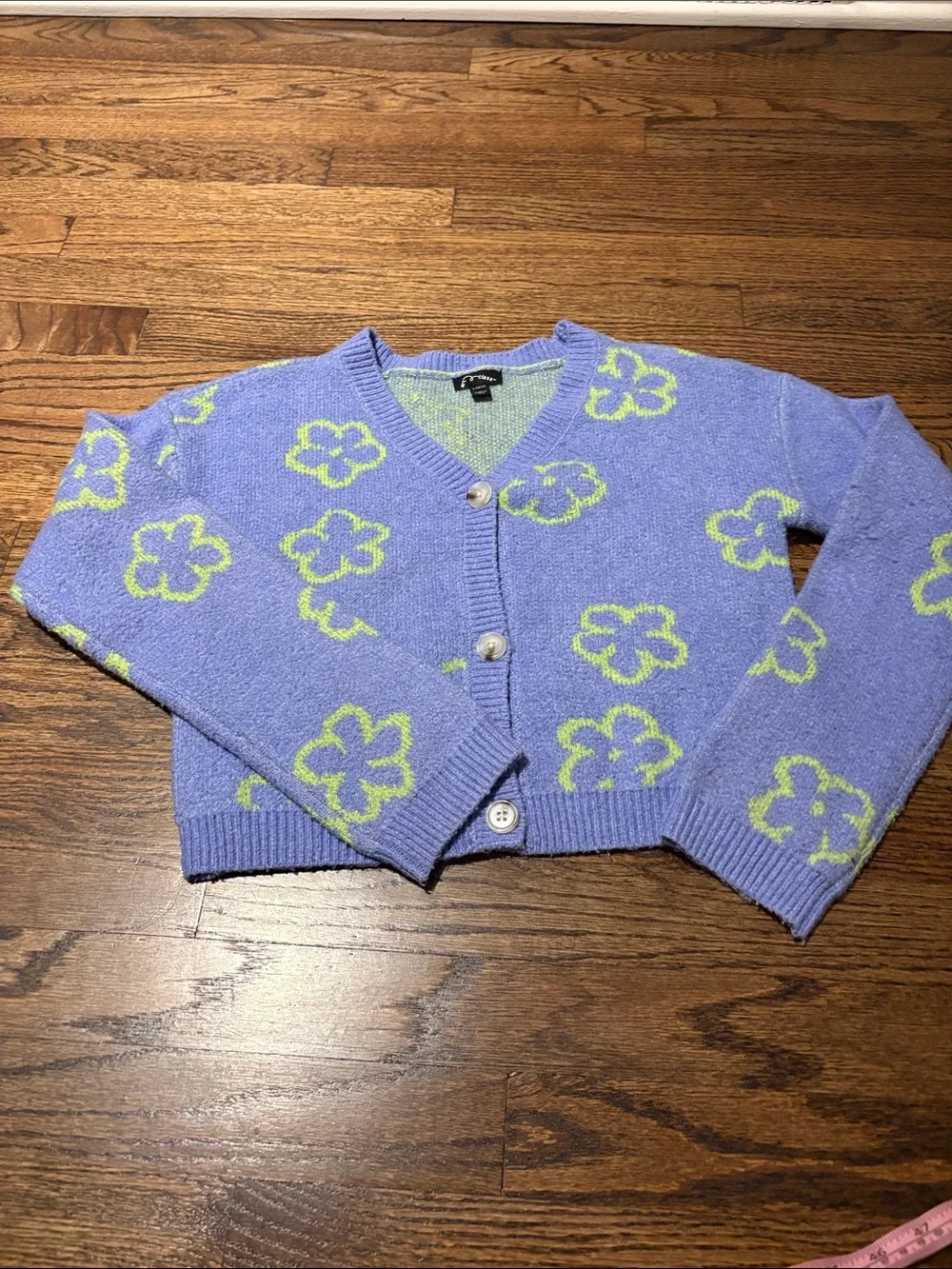 Art Class girls flower cardigan